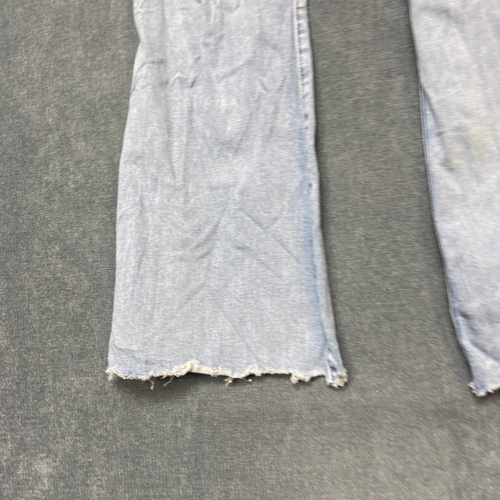American Eagle Outfitters Flare Jeans Womens 6 Blue Stretch Mid Rise Distressed - Picture 13 of 16